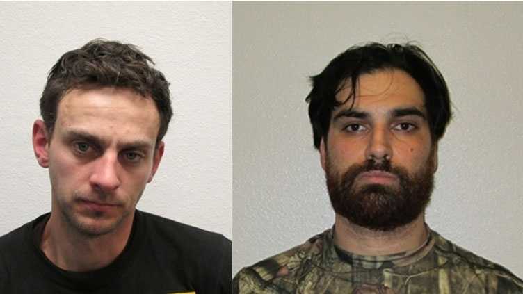 Officers arrested Ryan Perdue, 30, of Roseville (left) and Nicolai Rodney, 29, of Antelope (right) on charges of buglary and conspiracy to commit a crime, police said.