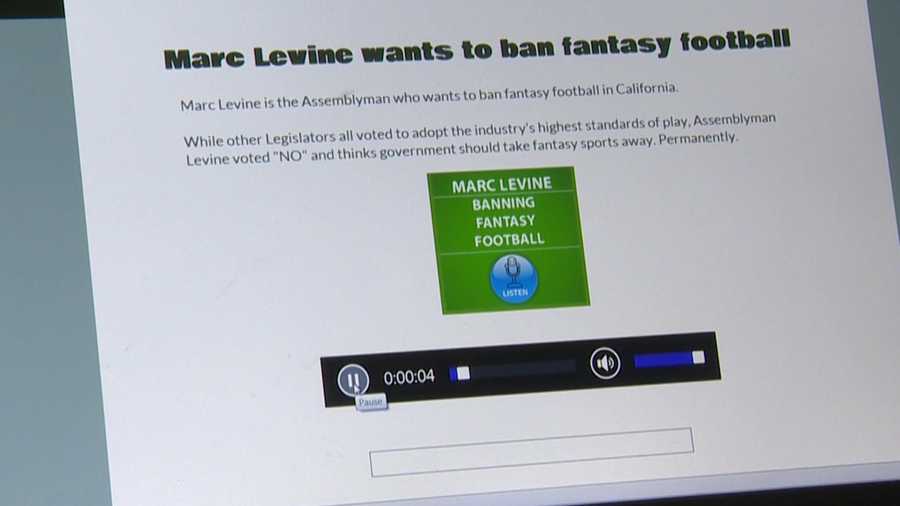 A radio ad calls out California Assembly member Marc Levine for voting "No" on a bill that would allow daily fantasy sports betting to continue in California.