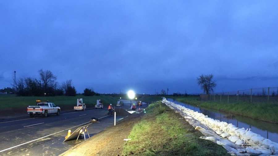Highway 70 reopened late Sunday night after flooding prompted the northbound lanes to be shut down in Yuba County. (March 6, 2016)