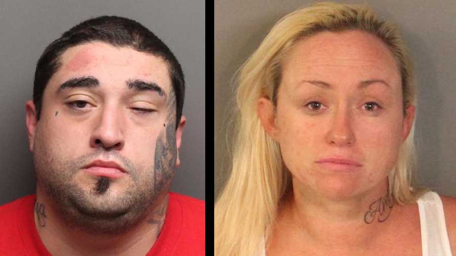 Anthony Manuel Najera, 27, (L) and Cora Lee Najera, 29, (R) were arrested Thursday, April 8, 2016, in connection to a stabbing in Auburn, the Placer County Sheriff's Office said.