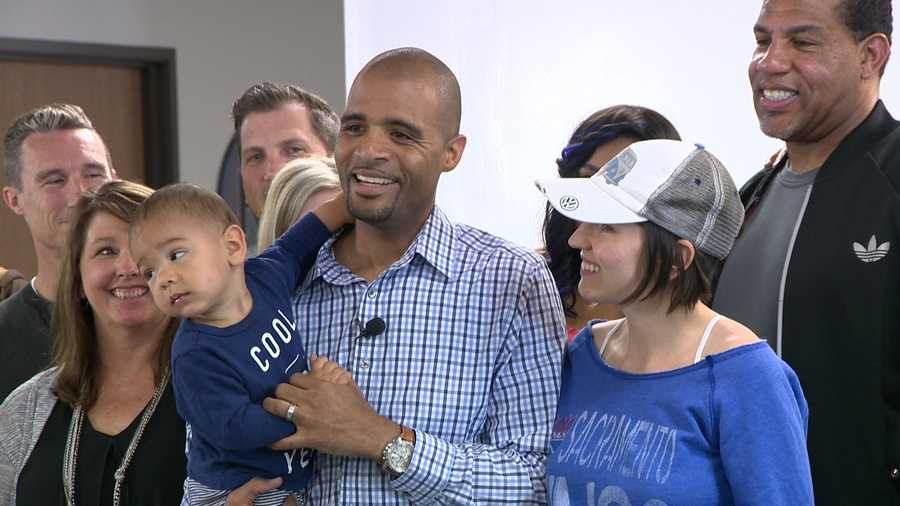 Pastor Joseph Sissac and his wife announced Tuesday, April 12, 2016, that they will donate a car Sissac won by making a half-court shot to a raffle fundraiser.