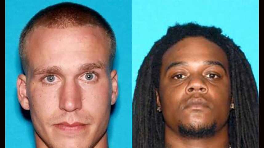 Kyle Matthew Amos, 28, of Fairfield (left) and Demetrius Lamar Kelly, 26, of Suisun City (right) are wanted by police in connection to the April 6 shooting death of La Angelo Darnell Stroughter, 28.