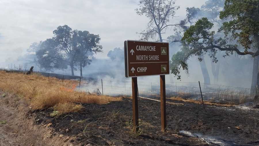 Grass fire near Ione 95 percent contained, 210 acres