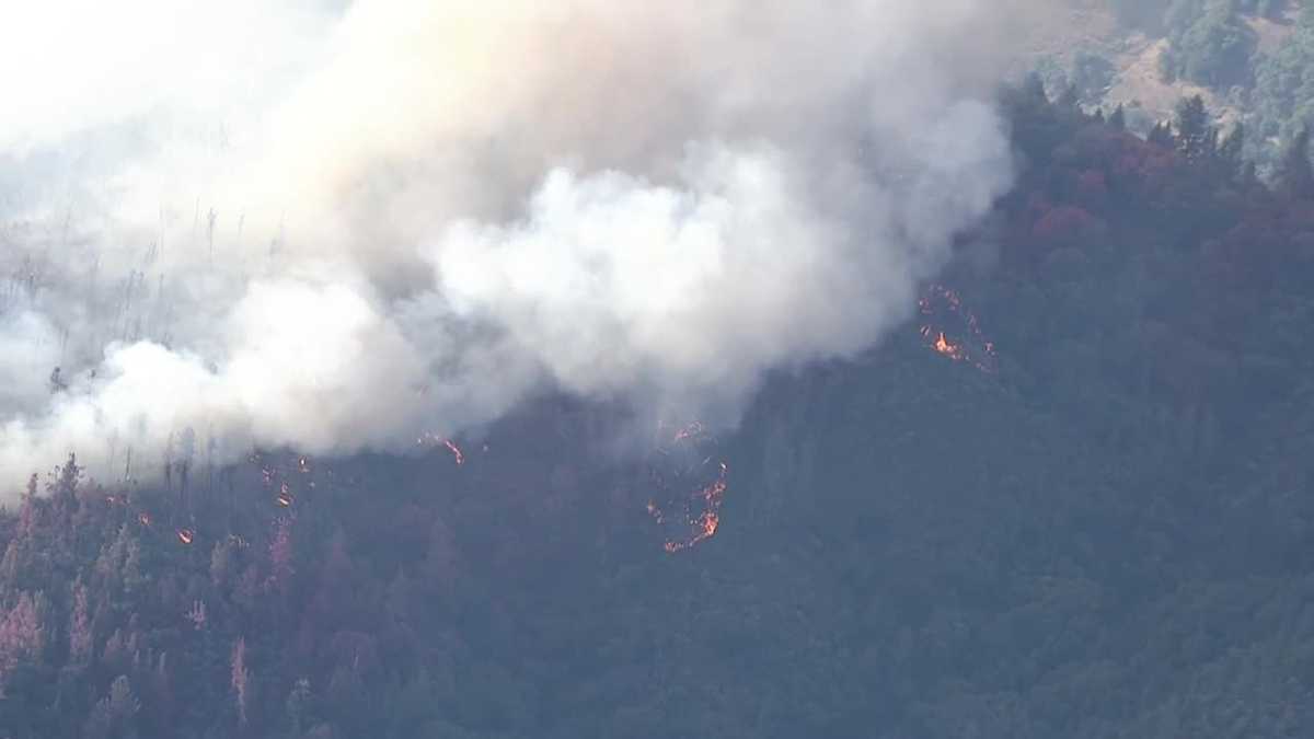 Photos show bird's eye view of Foresthill wildfire