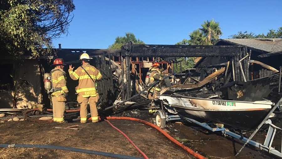 A garage fire spread to a Citrus Heights home and a neighboring home on Friday, July 1, 2016.