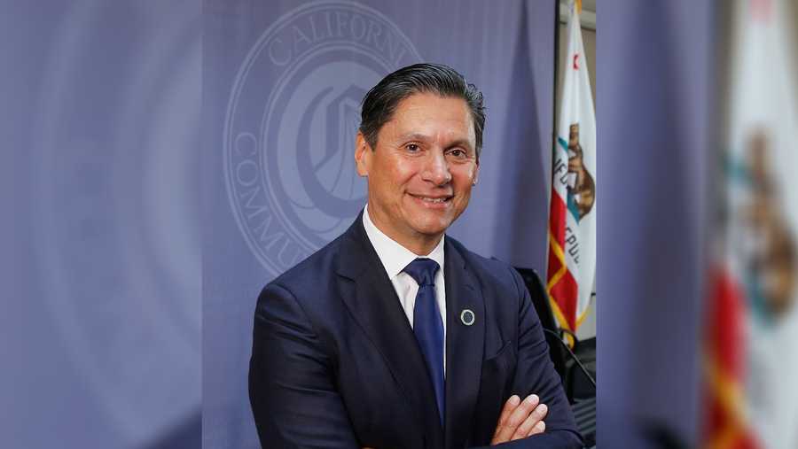 Eloy Ortiz Oakley poses for a photo after he was named chancellor of the California Community Colleges on Monday, July 18, 2016, in Sacramento, Calif. Oakley, the superintendent-president of the Long Beach Community College District, and a University of California regent, is the first Latino to head the 113-community college system.