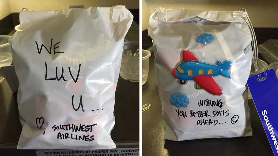 Dean Hanson made this "care package" for a passenger who survived the recent Louisiana flooding.