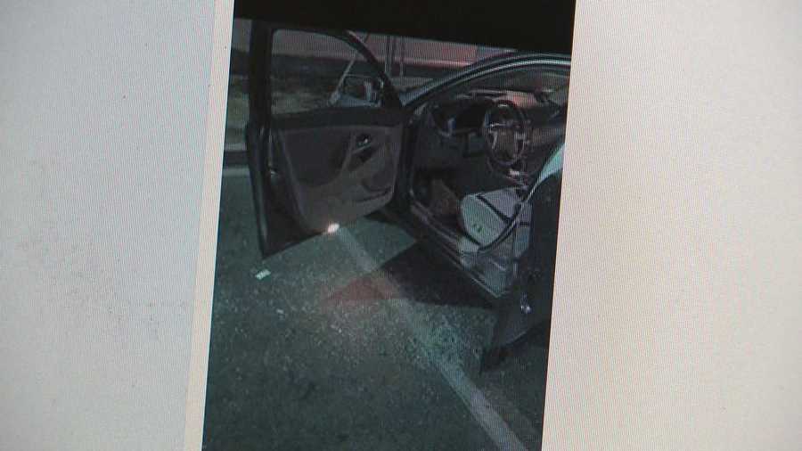 A photo posted on the South Sacramento Neighborhood Watch group shows a car with a broken glass window.