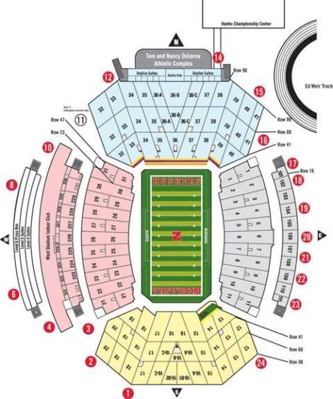 Memorial Stadium Lincoln Seating Chart Where Is Row A