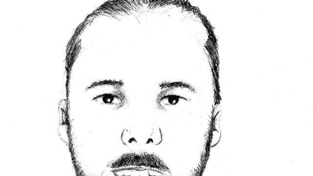 A sketch of the man found burned in a field near Ashland on Monday, Sept. 24, 2012.
