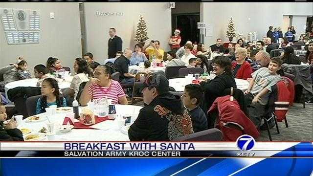 Dozens of children spent Saturday morning with Santa at the Salvation Army Kroc Center for the third annual Breakfast With Santa.