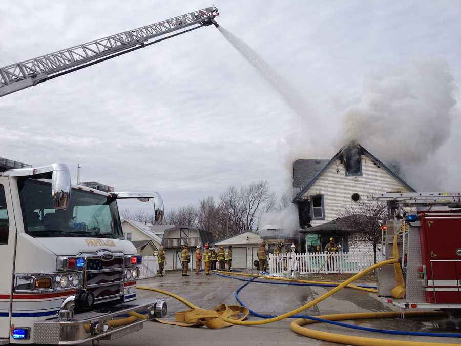 Photos Crews battle Springfield house fire