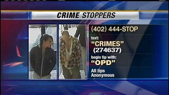 Crime Stoppers need the public’s help in catching the man who stole a running car with the driver just a few feet away.