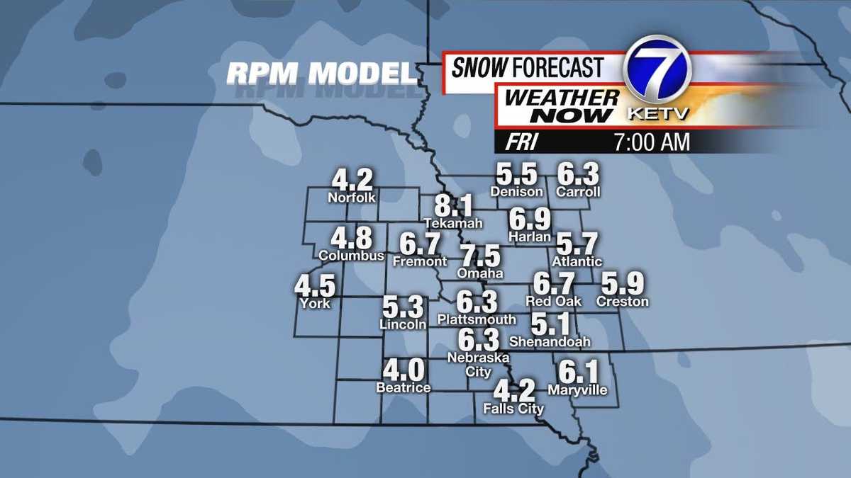 Hourbyhour predicted snowfall totals