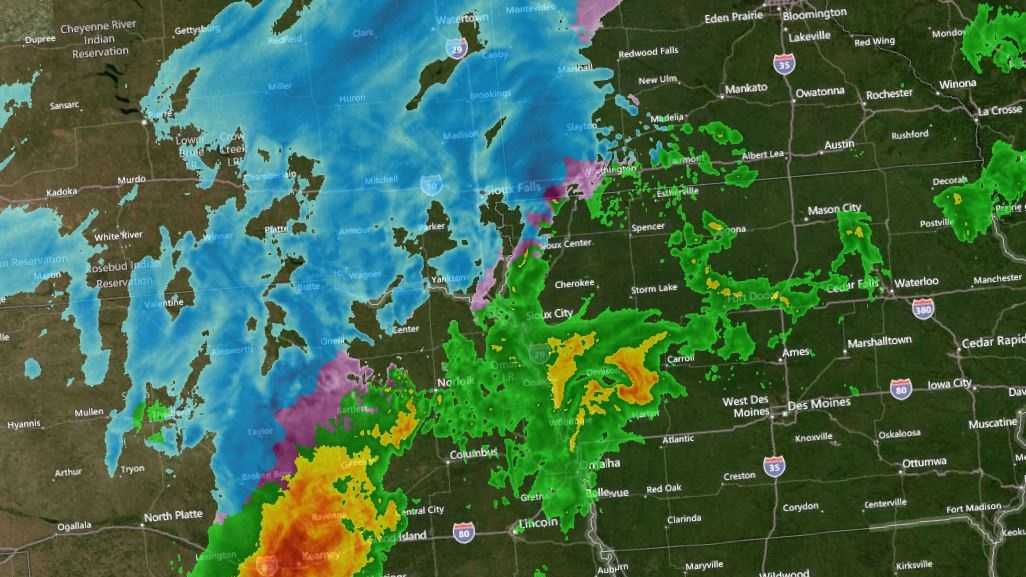 Showers, thunderstorms turning to snow