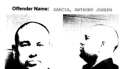These mug shots of Anthony J. Garcia was taken shortly after he had been pulled over and arrested on suspicion of driving under the influence in a Chicago suburb.