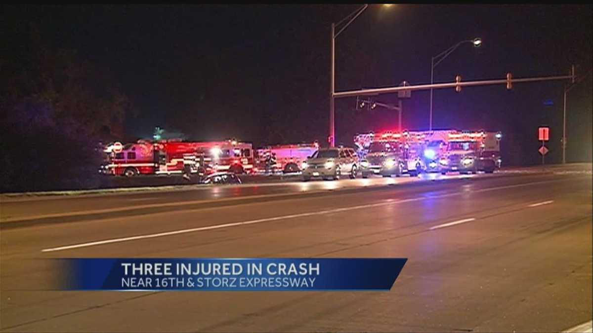 3 hospitalized after overnight crash