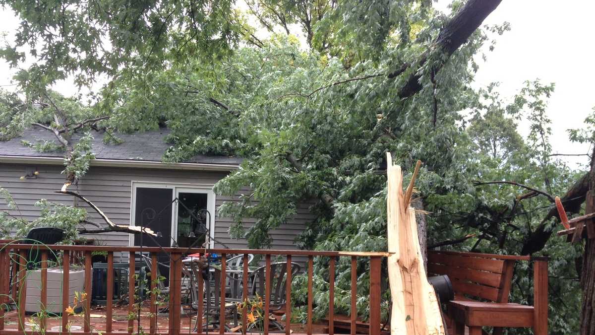 Blair residents clean up debris from early morning storm