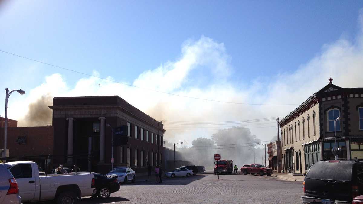 Fire rips through downtown Woodbine