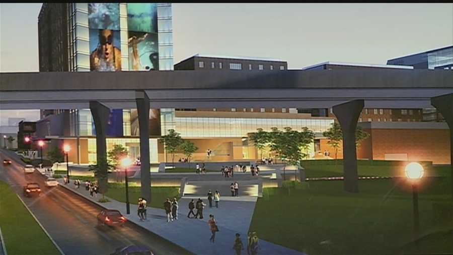 The City Council gave first-round approval to a new entertainment development in downtown Omaha near the CenturyLink Center.