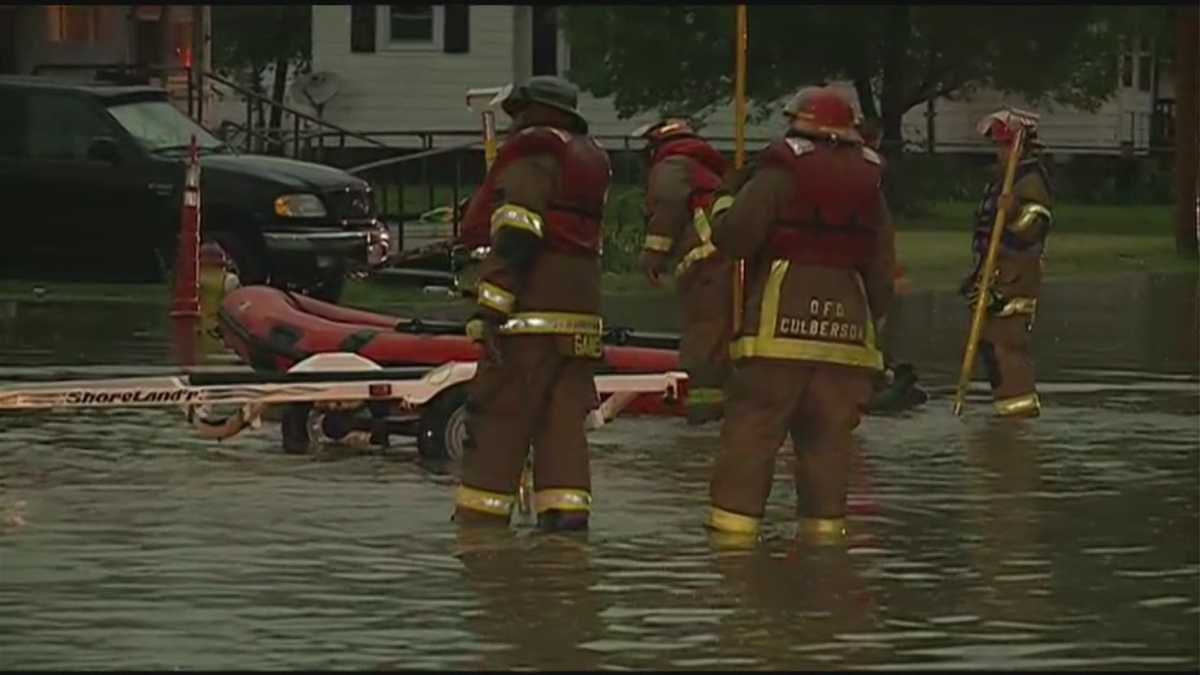 Residents evacuated from homes due to flooding