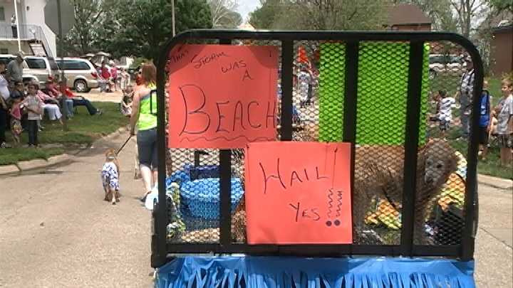 Blair, Nebraska took a break from storm cleanup Saturday for the "Gateway to the West" parade.