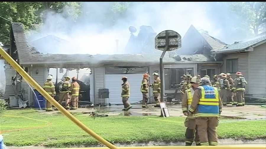 Crews battling large fire in Louisville