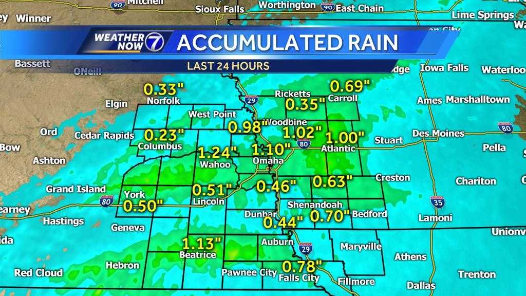 Rain totals April 12, 2015