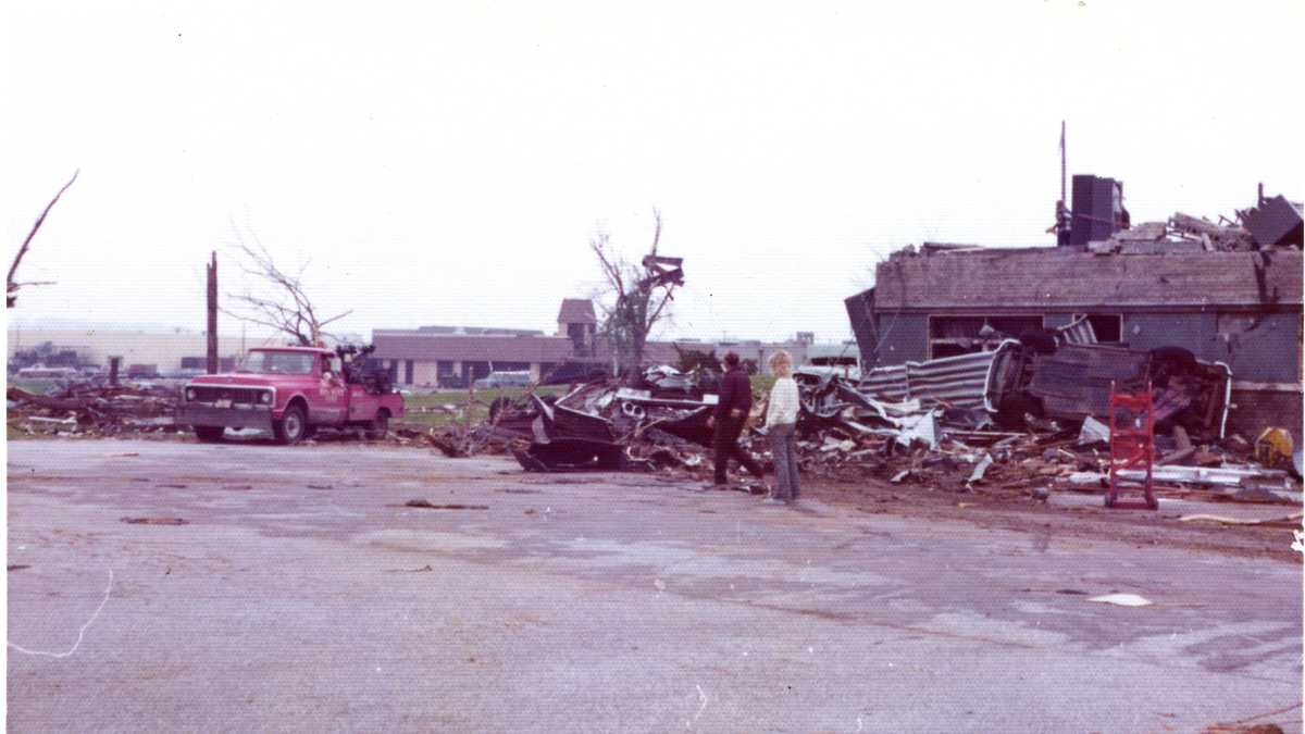 Photos of 1975 tornado damage by Barb Hilton