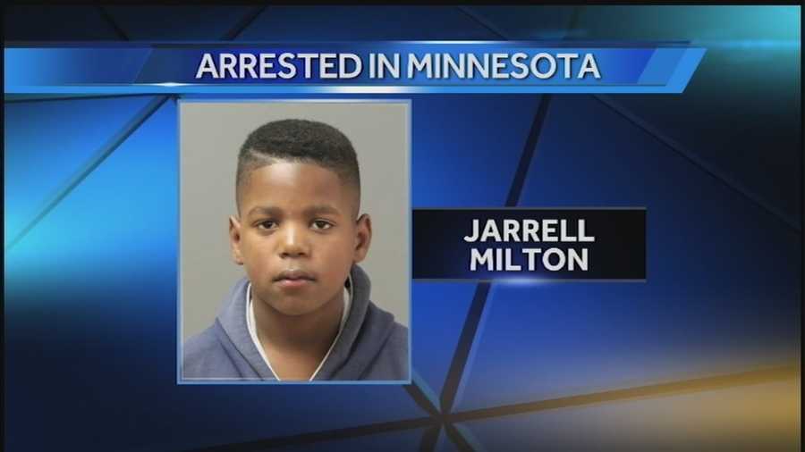 Jarrell Milton, the 12-year-old who police have been searching for, was located Wednesday night in Minnesota.