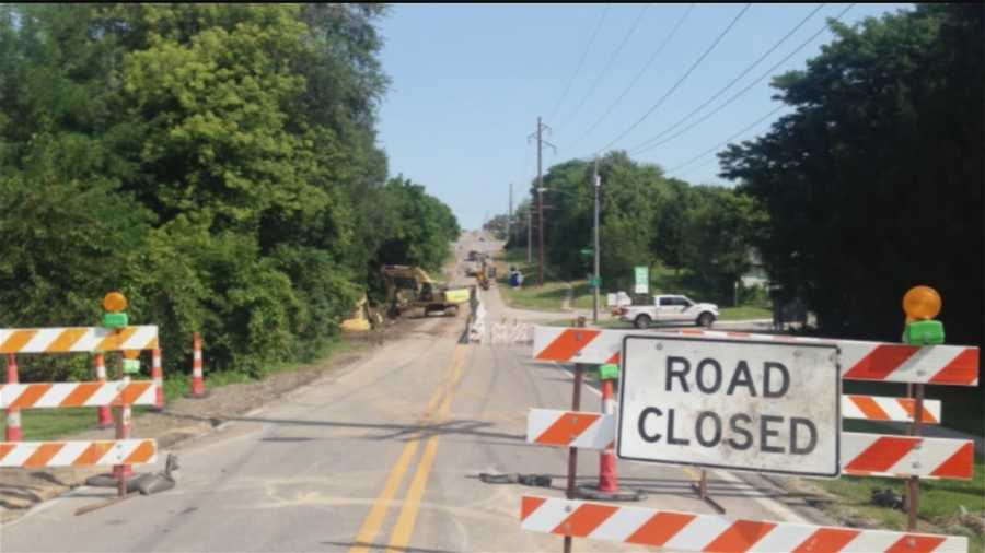 Heavy rain last week eroded a section of 108th Street in Omaha. The damage has the road closed to traffic at Charles Street, just south of Blondo.