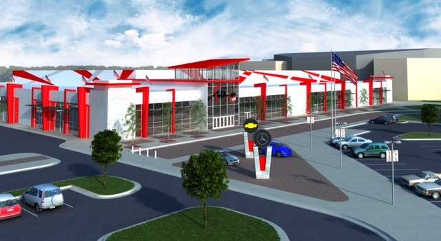 Renderings of Fieldhouse USA and Courtyard by Marriott