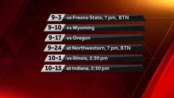 Kickoff times announced for Nebraska's games against Wyoming, Oregon