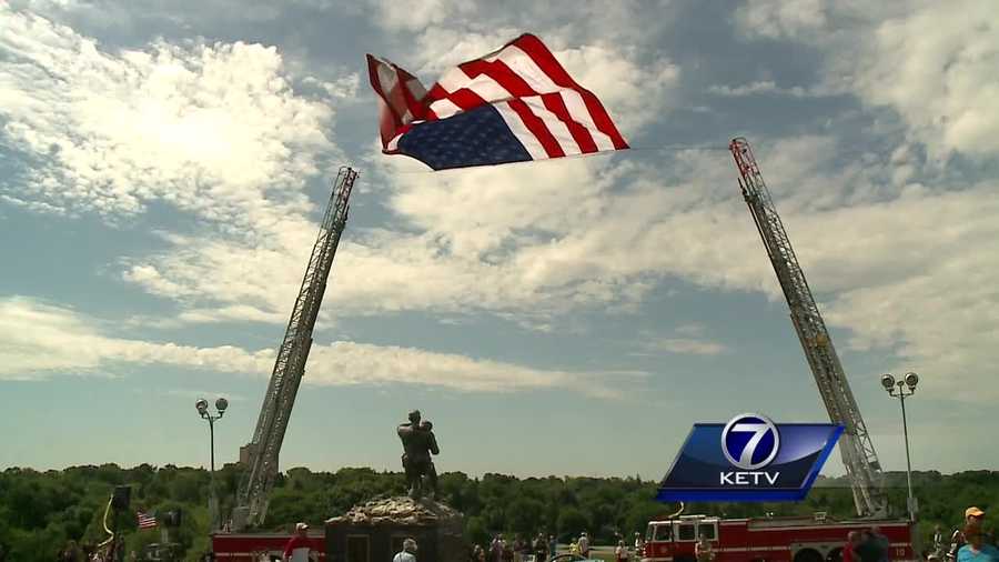 Veterans and families who have lost loved ones in the military filled Omaha's Memorial Park Monday.