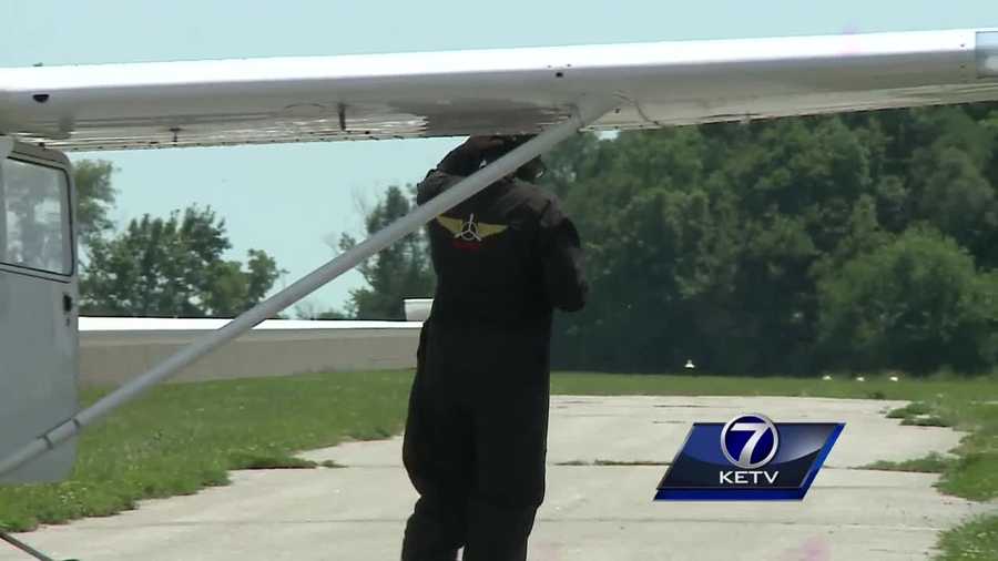 Isaiah Cooper sets his plane down on the Omaha area runway, easing back on the throttle as he brings his plane to a quick stop. However this is more than just a routine landing in Omaha, Cooper is finishing the fourth leg of a world record flight.