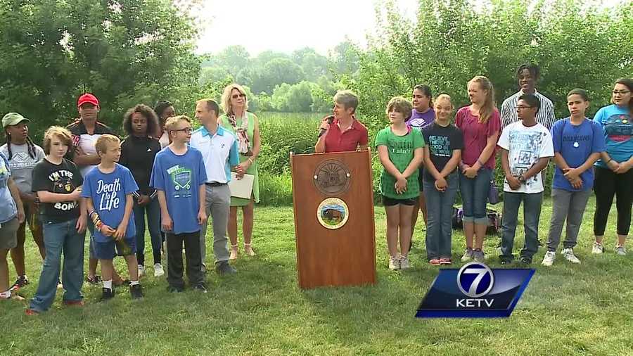 One of the nation's leaders took a trip from Washington, D.C., to Omaha to show kids how to get outside and explore.