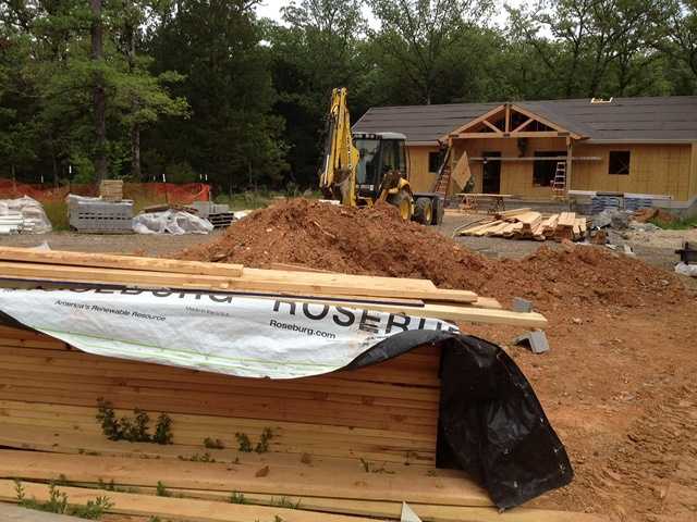 Images Lake Fort Smith Cabins Being Built