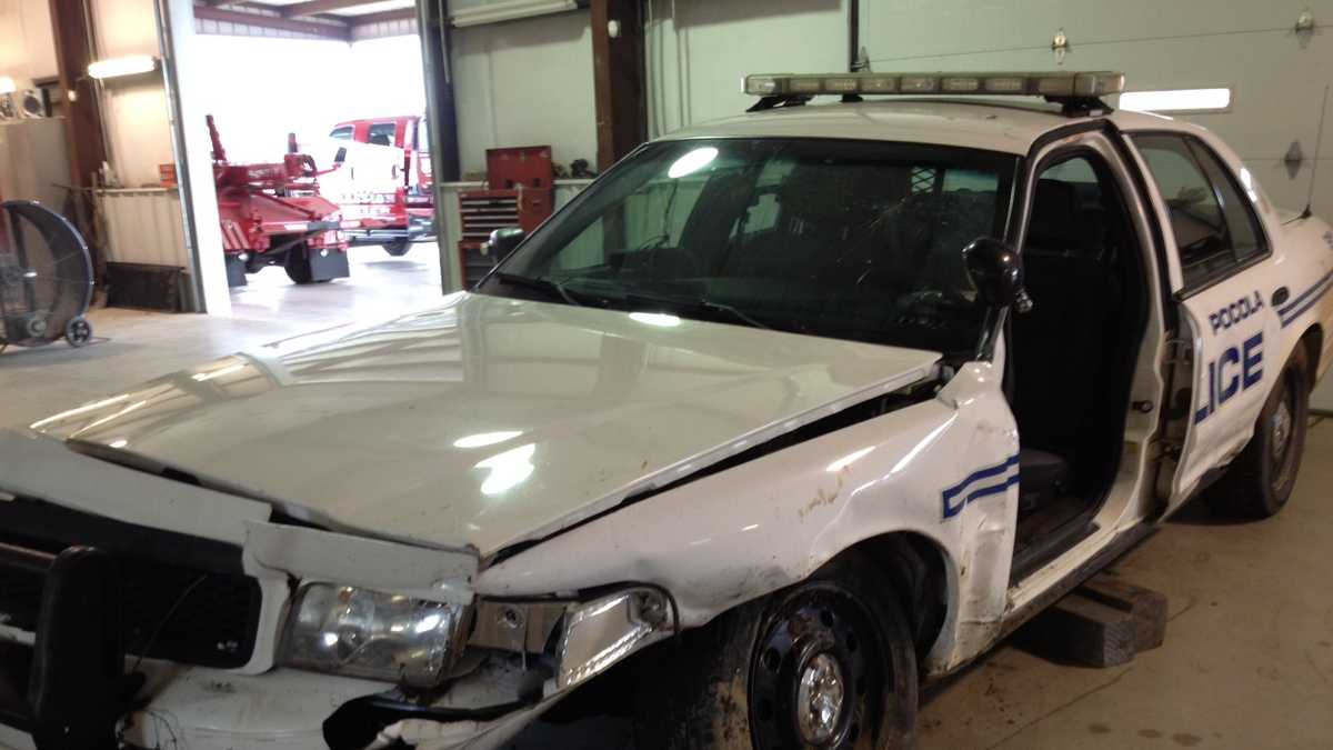 Images Pocola police officer car accident