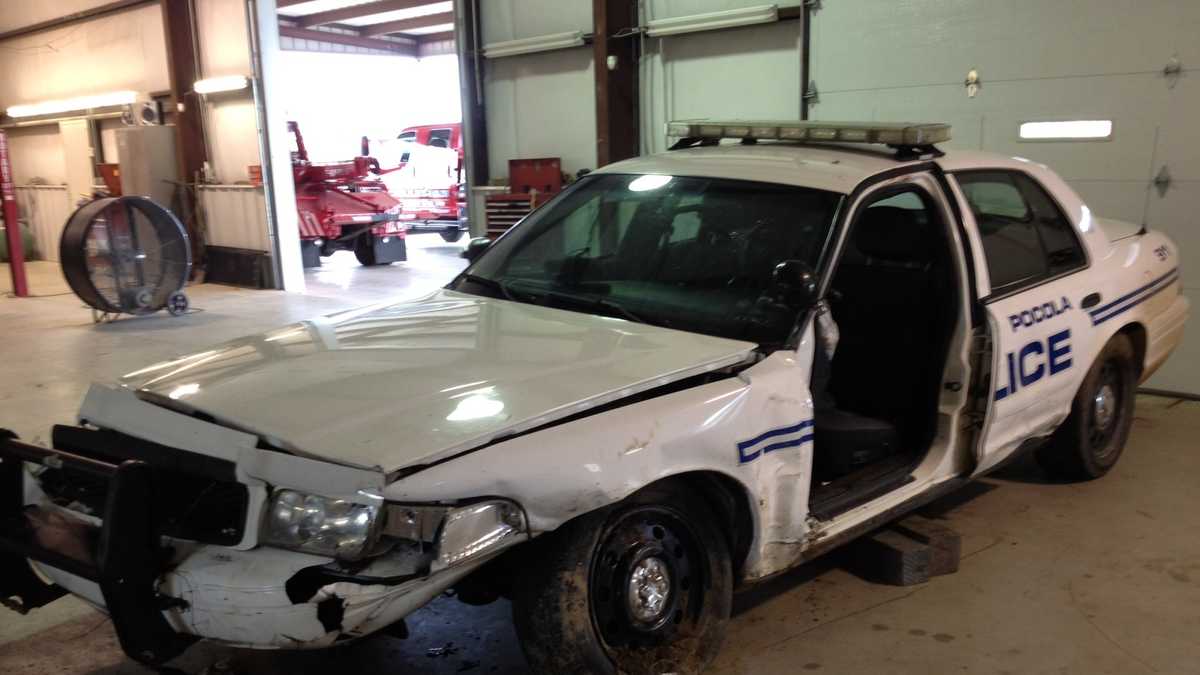 Images Pocola police officer car accident