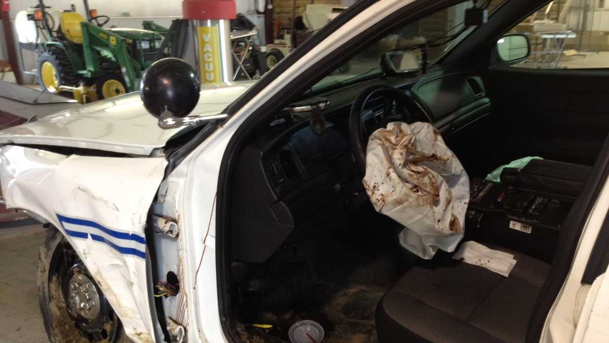 Images Pocola police officer car accident