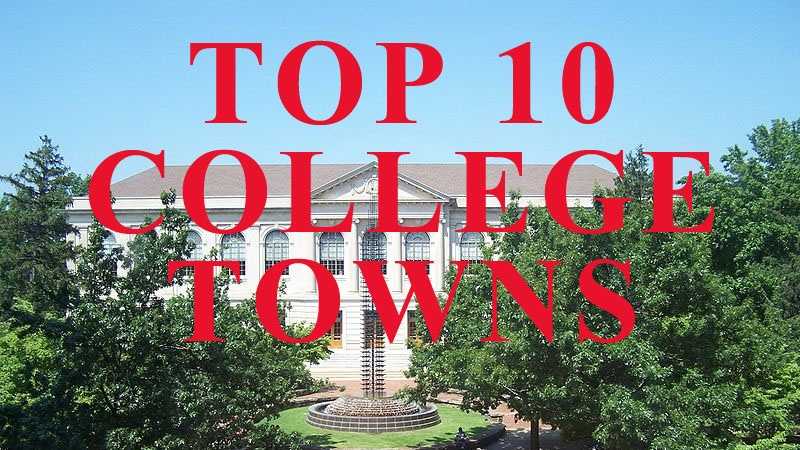 The Top 10 College Towns of 2013 were just announced by Livability.com