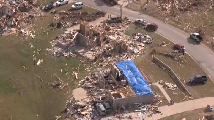 PHOTOS: Stunning aerial images of tornado damage in Vilonia & Mayflower