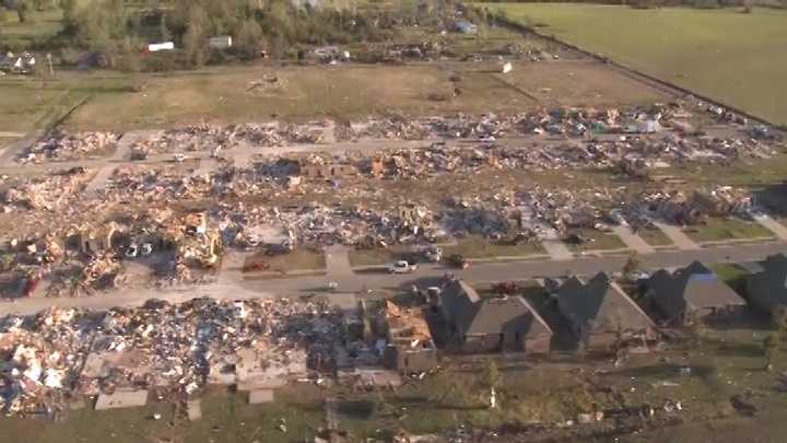 PHOTOS: Stunning aerial images of tornado damage in Vilonia & Mayflower