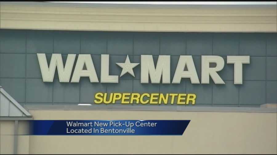 Walmart says shoppers would order groceries online, then pick them up at a Bentonville location.