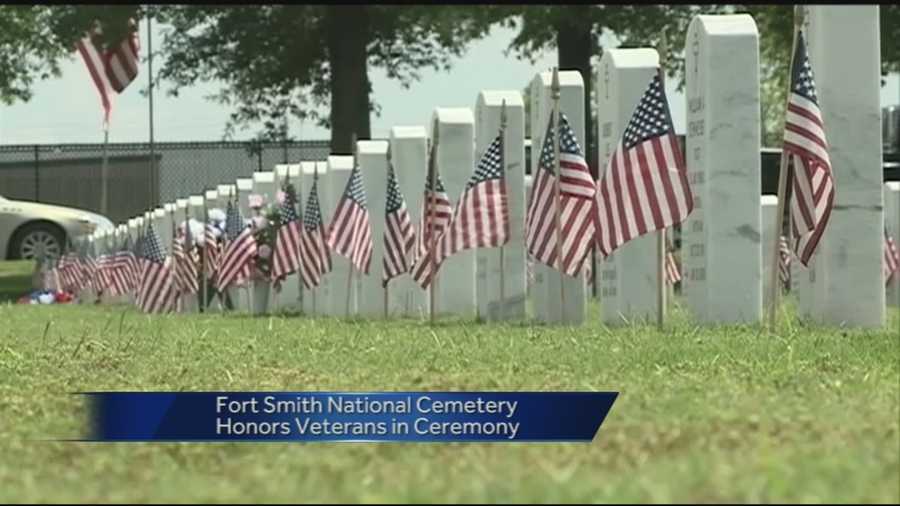 Residents of Fort Smith honored veterans in a Memorial Day ceremony at the Fort Smith National Cemetery.