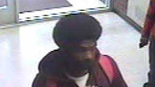 Surveillance still of the suspect in an armed robbery at Pomfret Hall.