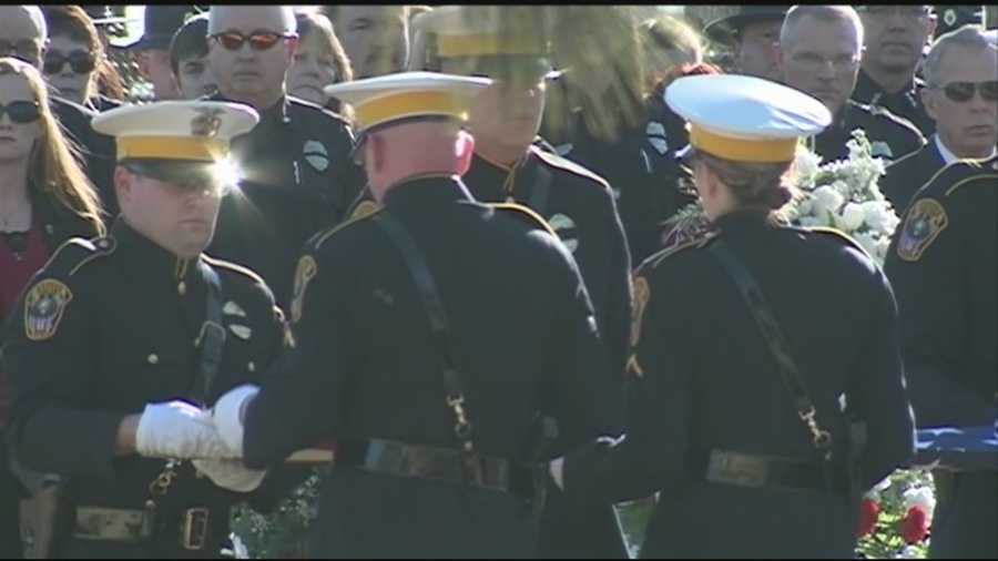 Police officers from across the state were at the funeral for Rogers Police Chief James Allen.
