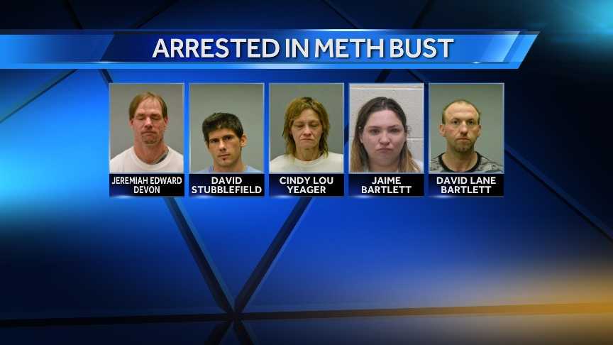 5 arrested in Benton County meth bust
