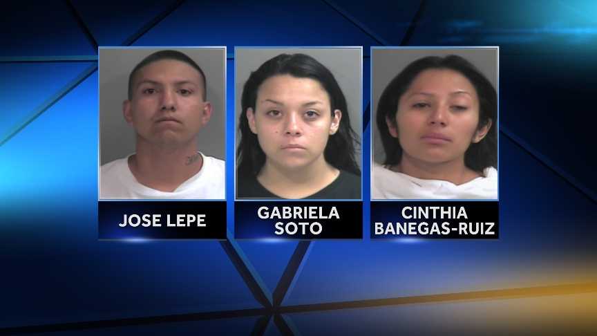 Three arrested on suspicion of exposing child to meth