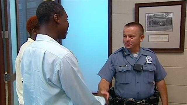 A teenager who survived a car crash last summer surprised the officer who helped to save his life with a certificate and a personal "thank you." KMBC 9's Cliff Judy reports.